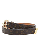 ルイ ヴィトン モノグラム サンチュール ベルト サイズ:80/32 M9274W ブラウン ゴールド PVC レザー レディース LOUIS VUITTON 【中古】